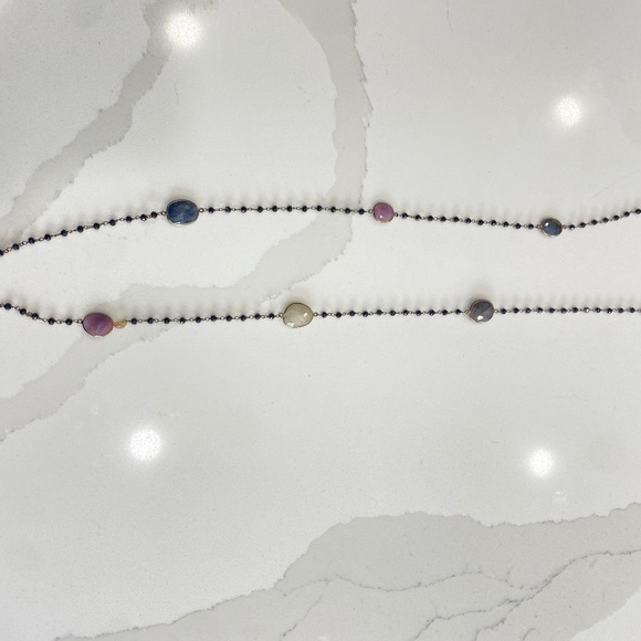 Multi Sapphire Necklace with Appraisal - Picture 1 of 3